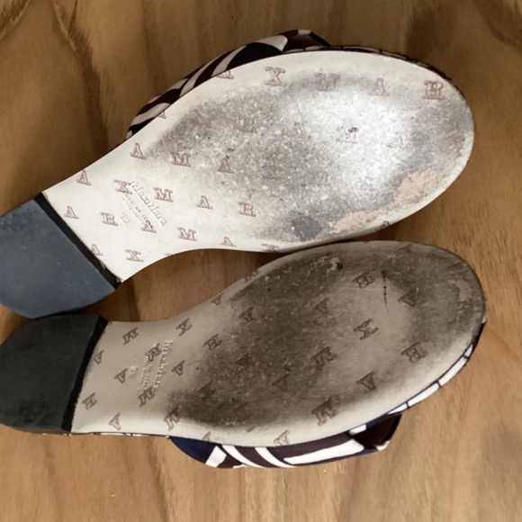 MAX MARA CLOTH EMBELLISHED FLATS SANDALS SLIDES RHINESTONES 39 BEAUTIFUL - Picture 2 of 4